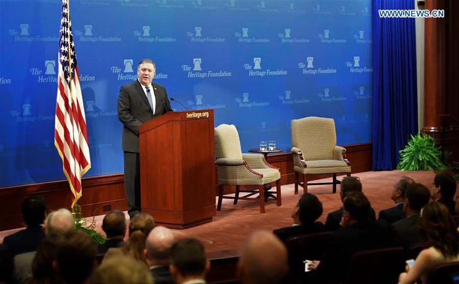 U.S.-WASHINGTON D.C.-POMPEO-IRAN-SPEECH