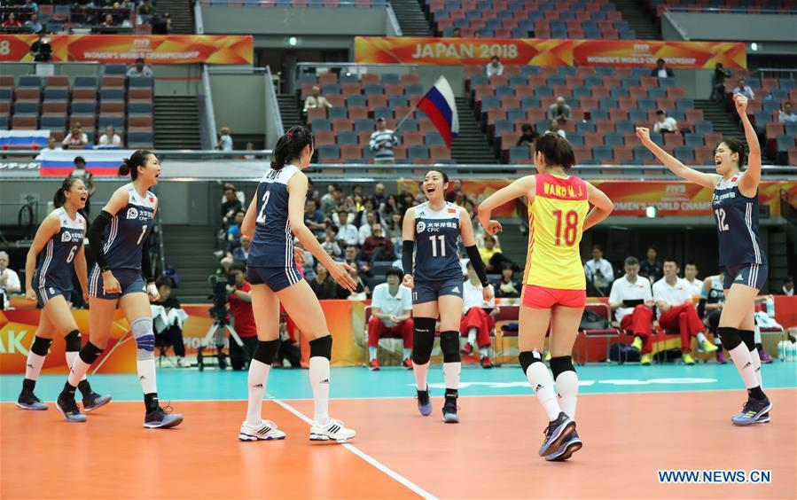 (SP)JAPAN-OSAKA-VOLLEYBALL-WOMEN'S WORLD CHAMPIONSHIP-CHINA VS RUSSIA