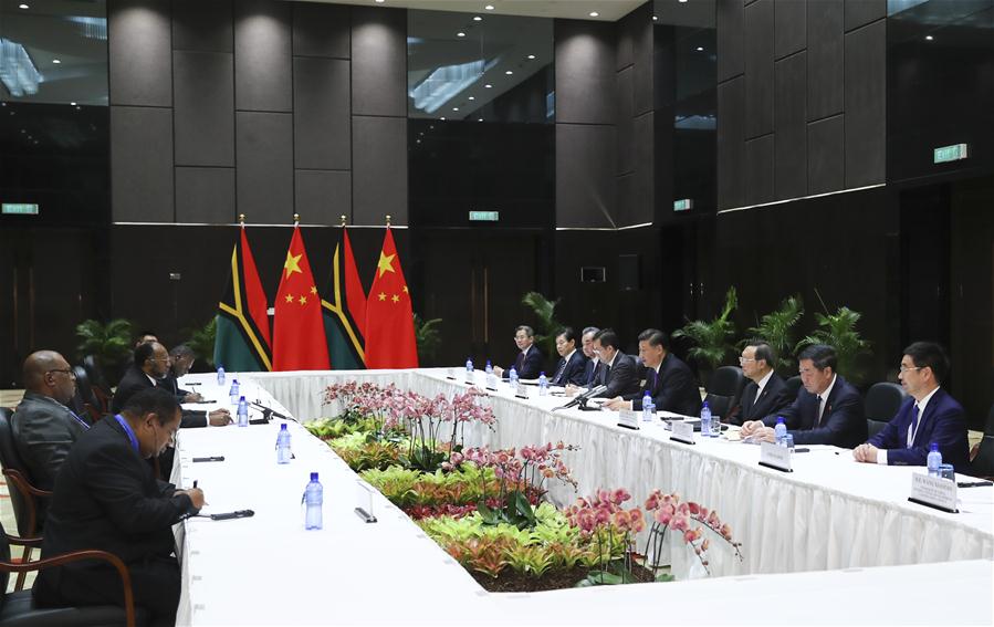 PAPUA NEW GUINEA-CHINA-XI JINPING-LEADERS OF PACIFIC ISLAND NATIONS-MEETING