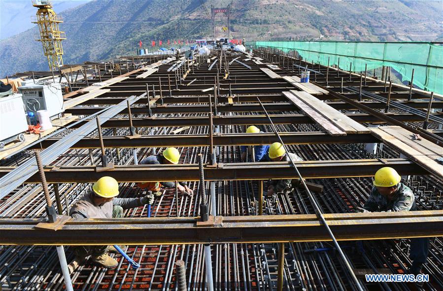CHINA-YUNNAN-NUJIANG RIVER-RAILWAY BRIDGE-CONSTRUCTION (CN)