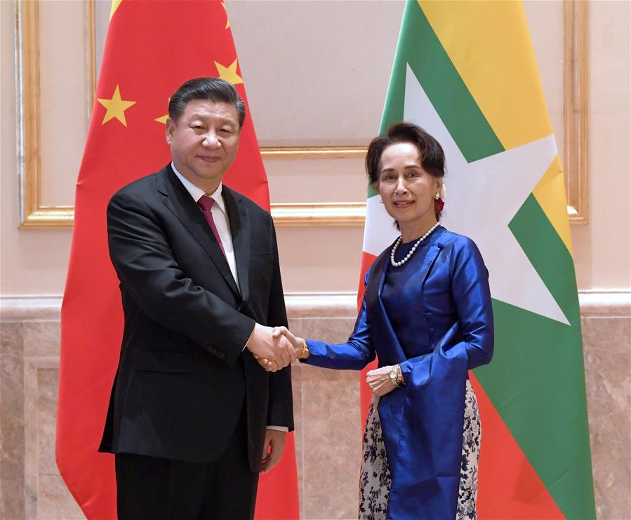 MYANMAR-NAY PYI TAW-CHINA-XI JINPING-STATE COUNSELLOR-MEETING