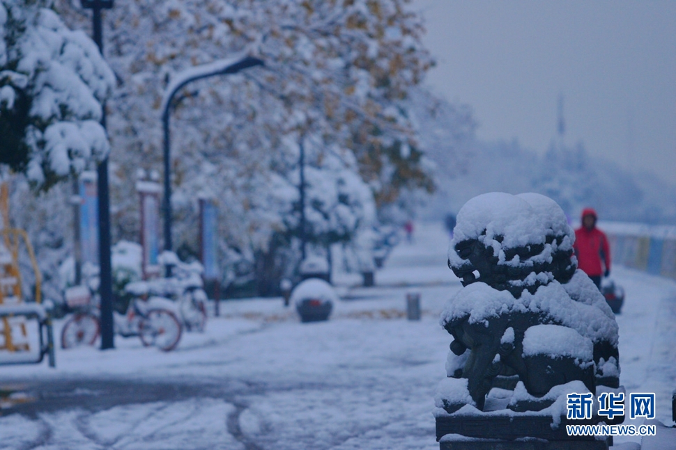 錢塘江邊雪景