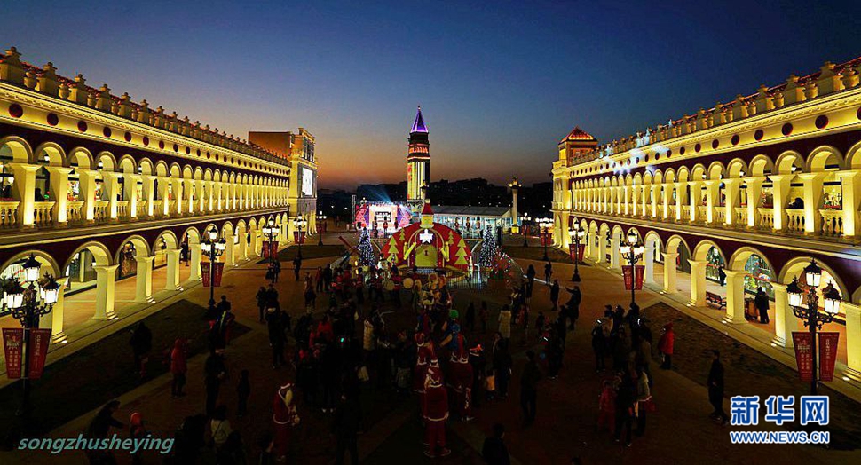 威尼斯小鎮(zhèn)夜景
