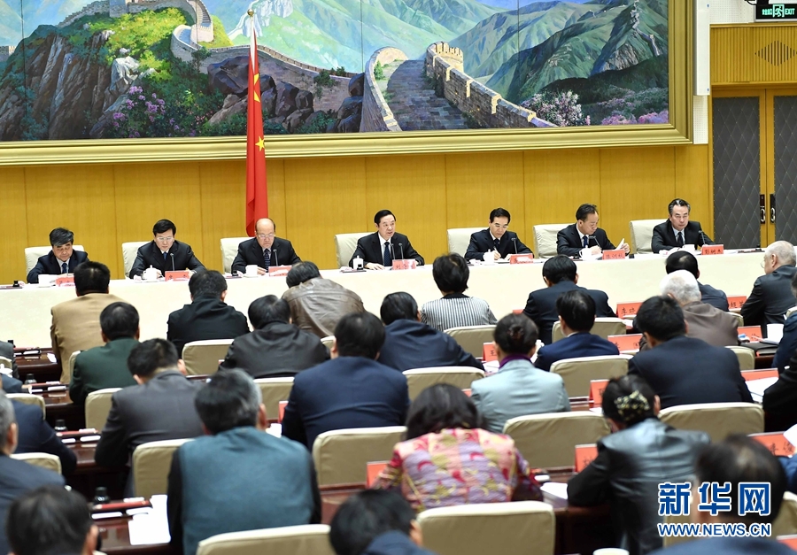 1月13日，中共中央政治局委員、中宣部部長、全國&ldquo;掃黃打非&rdquo;工作小組組長劉奇葆在北京出席第三十次全國&ldquo;掃黃打非&rdquo;工作電視電話會議。新華社記者 李濤 攝