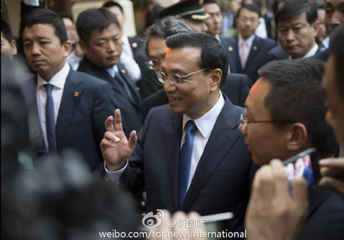 李克強：在非中企了解當地文化才能扎住根。圖片來源：&ldquo;新國際&rdquo;微博。
