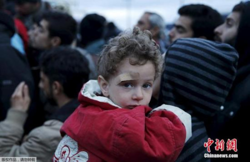 滯留希臘的難民。