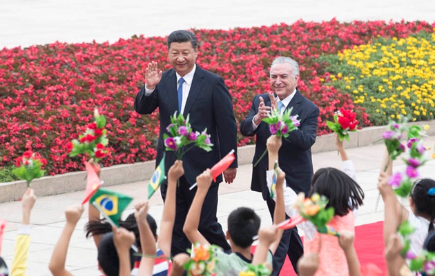習近平舉行儀式歡迎巴西聯邦共和國總統訪華
